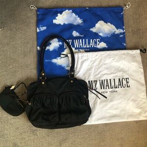 MZ Wallace Jane handbag in black Bedford nylon